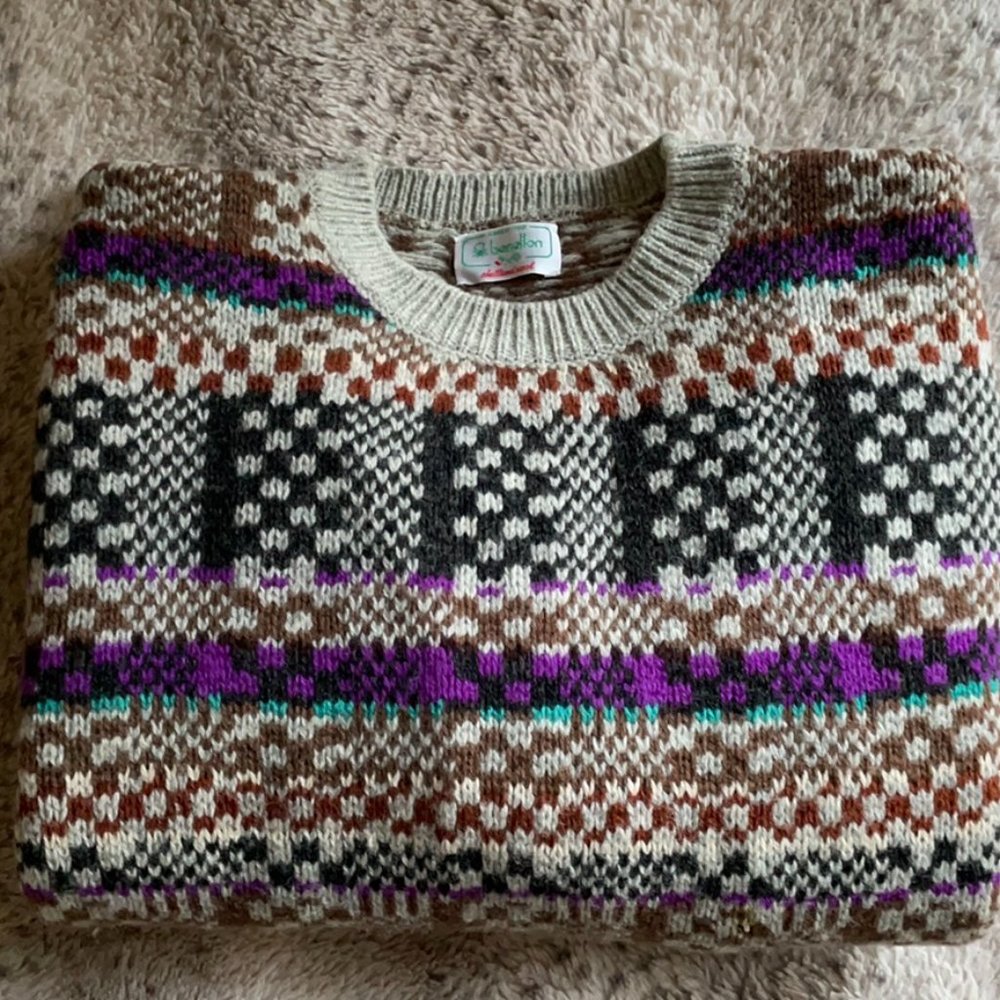 Benetton Shetland Wool Sweater